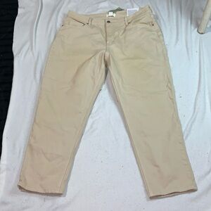 H&M Mom jeans high waist US 16 light tan new with tags